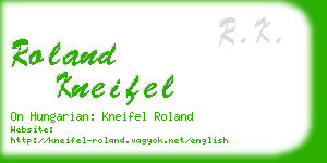 roland kneifel business card